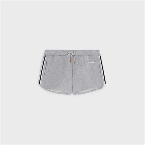 celine mini jogger shorts in cotton fleece